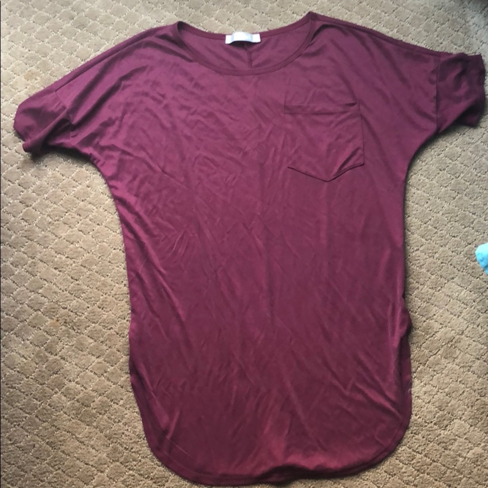 wildflower maroon long t-shirt